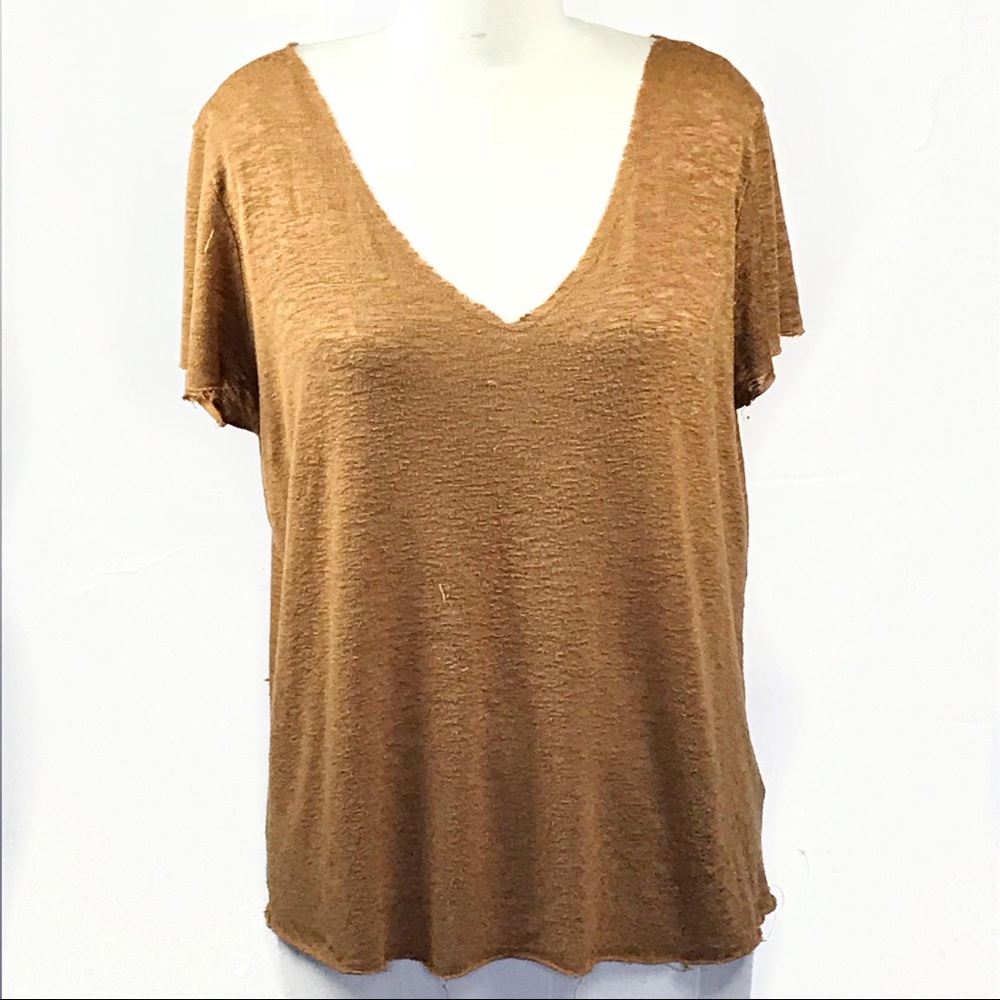 Project Social T V-Neck Textured tee SZ M